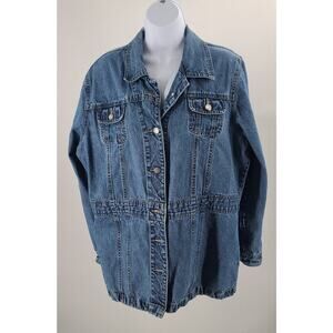 Havana Jack's Vintage women's denim jacket Size XL Retro Coastalgrandma 90's